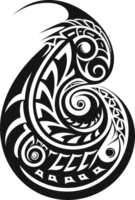 Maori tätowieren Ornament ,maori taniwa ai generativ png