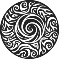 maori tatouage ornement , maori taniwha ai génératif png