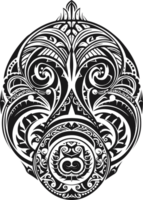 Maori tatoeëren ornament ,Maori taniwha ai generatief png