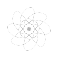 gestrichelt Blume Element png