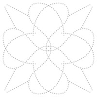 gestrichelt Blume Element png