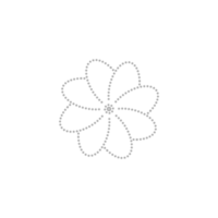 streckad blomma element png