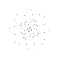 streckad blomma element png