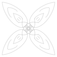 gestrichelt Blume Element png