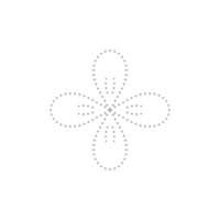 gestrichelt Blume Element png