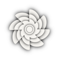 white Flower Papercut png