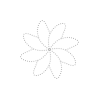 gestrichelt Blume Element png