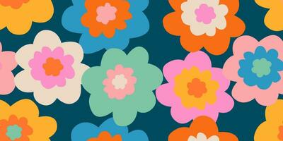 Hand drawn flowers, seamless patterns with floral for fabric, textiles, clothing, wrapping paper, cover, banner, interior decor, abstract backgrounds. vector