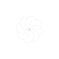 gestrichelt Blume Element png