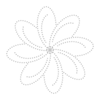 gestrichelt Blume Element png