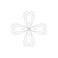 streckad blomma element png