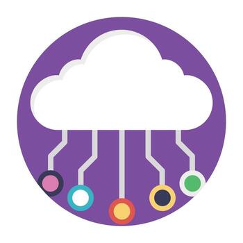 nube informática red intercambio, nube Servicio vector