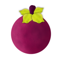 Cartoon mangosteen fruit png