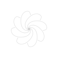 gestrichelt Blume Element png