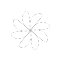 streckad blomma element png