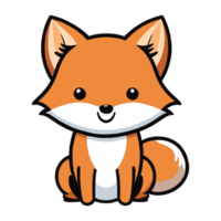 Cute fox isolated png