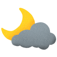 clima noite céu lua ilustração mão desenhado rabisco png