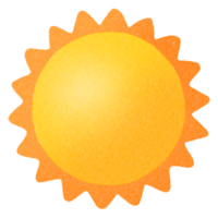 tempo metereologico sole soleggiato caldo giorno illustrazione mano disegnato scarabocchio png