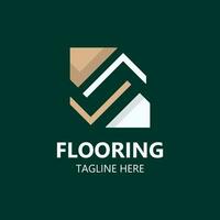 Flooring Logo design, custom Layer Vector elegant business store building