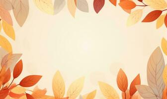 autumn foliage frame AI Generated photo