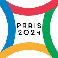 Ucrania, járkov - agosto, 2, 2023. París, Francia, 2024 verano Juegos Olímpicos oficial logo. vector