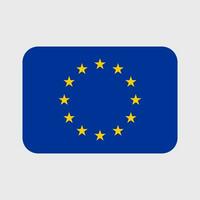 European Union flag vector icons set in the shape of heart, star and circle.