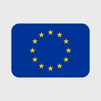 European Union flag vector icons set in the shape of heart, star and circle.