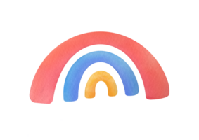 fofa colorida arco Iris isolado em transparente fundo. aguarela estilo decoração ilustração para crianças, crianças, cartazes, impressões, cartões, tecido png