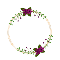 cadre de cercle doré png