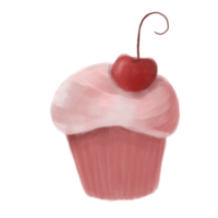 Rosa Cupcake Illustration png