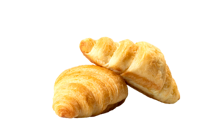 tvilling mjölk croissant isolerat på vit transparent bakgrund, png fil formatera