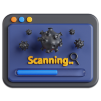 3d icon virus scanning png