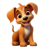 Cute puppy cartoon clipart AI Generated png