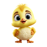 mignonne poussin dessin animé clipart ai généré png