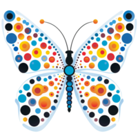 Colorful Round-Shaped Butterfly Art for Designs AI Generated png