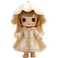 Enchanting Isolated Vintage Victorian Dolls with Hats AI Generative png