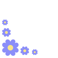 cornice di fiori viola png