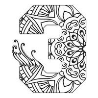 Number Mandala coloring Pages vector