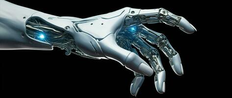 Arm cyborg modern futuristic business future machine ai hand bionic artificial technology science robotic photo