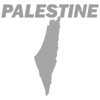 Palestina nazione a righe carta geografica griglia forma campione linea di design png