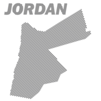 Jordan pays rayé carte la grille forme échantillon ligne de conception png