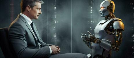 Futuristic robotic work science photo