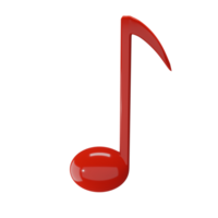 render 3d musical note png