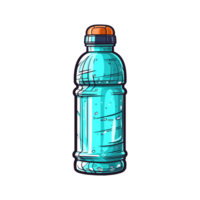 water bottle clip art illustration. Transparent background. Generative Ai png