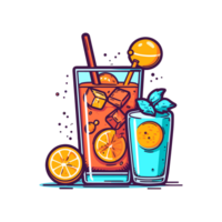 Sanft trinken Vektor Illustration. transparent Hintergrund. generativ ai png