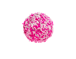 Pink white sprinkles ball 3d illustration png