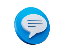 Typing in a chat bubble icon . comment sign symbol. minimal concept. 3d rendering png