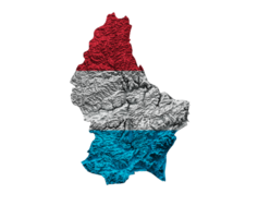 Luxemburgo mapa sombreado alivio color altura mapa 3d ilustración png