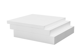 Polystyrene foam sheets. 3D illustration png