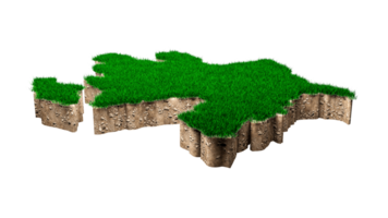 aserbaidschan karte boden land geologie querschnitt mit grünem gras 3d illustration png